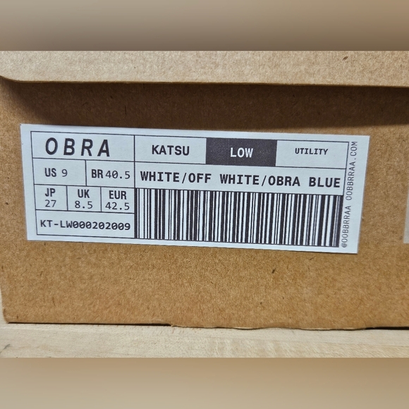 OBRA white blue n orange low lace up sneaker size 9mens - Picture 7 of 7